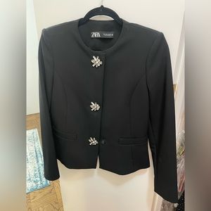 Zara Blazer with Jeweled Buttons
